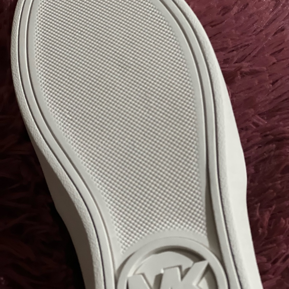 New Michael Kors Keaton Slip-On Tan Logo Sneakers - Picture 6 of 7